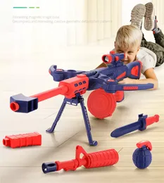 ألعاب Magnetic Gun Gun Assembly Assembly Assembly Own ak47 Sound Sound Simulation 98k Hilmings Children's Children