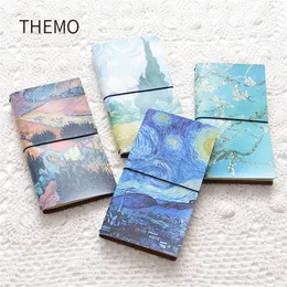 Anteckningar Van Gogh Oil Målning PU Leather Cover Notebook Travel Diary Book Träning Komposition Bindning Notepad Present Stationery 220902