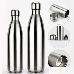 Storage Bottles Jars Diversion Water Bottle Secret Stash Pill Organizer Can Safe Stainless Steel Tumbler Ing Spot For Money Bonus Dhivb