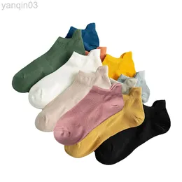 Athletic Socks 5 Pairs Cotton Men Short Sock High Quality Crew Ankle Casual Soft Women Breathable Summer Compression Low Cut Out Socks For Male L220905