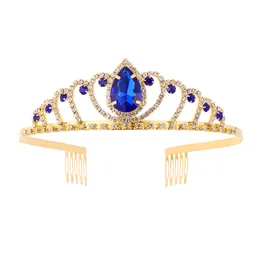 Fasce Donna Princess Crown Barocco Tiara Per Ragazza Compleanno Prom Con Pettine Drop Delivery 2022 Carshop2006 Amcib