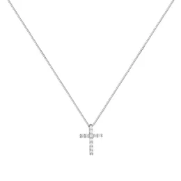 Colares pendentes Cruz pequeno para mulheres colar de diamante simulado Diamante Colar Cubic Zirconia Drop Deliver