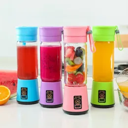 Electric Juicer Portable 4 Blender Rechargeable USB Fruit Vegetable Cup Personal Blender 380ml Outdoor Juicers LYX142