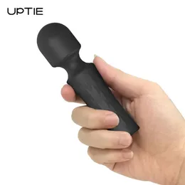 Articoli di bellezza Potente Mini AV Magic Wand Vibratore per le donne Stimolatore del clitoride ricaricabile USB Massaggiatore femminile Merci Giocattoli sexy Adulti 18