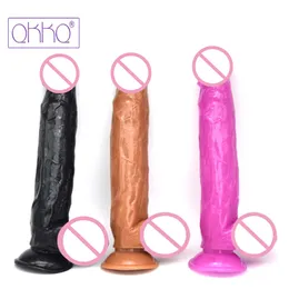 Компания красоты qkkq 30.5x5,5 см реалистично Большой дилдо всасывающий чашка имитатор мастурбация сексуальная магазина игрушек