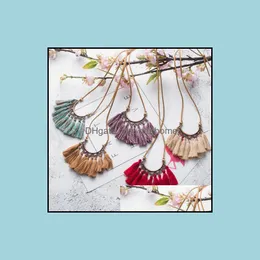 Pendanthalsband Vintage Cotton Line Ear Tassel Pendant Necklace Female Fashion Charm Jewelry Drop Delivery 2021 Necklac DHSeller2010 DHPUI