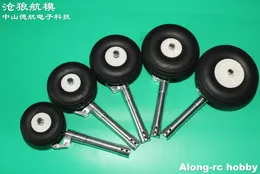 1 쌍 100mm m4/m5 홀 메인 댐핑 무릎 딴 랜딩 기어 삼각대가 2-3.0 "3-5kg DIY 모델 제트 EDF RC 평면 부품을위한 PU 휠