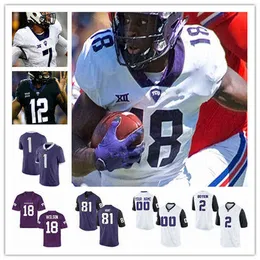 American College Football Wear NCAA College T Horned Frogs Trikot Fußball Blair Conwright Taye Barber Max Duggan Kendre Miller Matthew Do