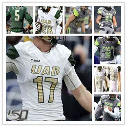 American College Football Wear 2021 UAB Alabama Birmingham College Football Jersey Bryson Lucero Spencer Brown Myron Mitchell Kristopher Mol