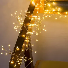 2.5m 5m銅線LEDストリングライト爆竹妖精ガーランドライトクリスマスウィンドウウェディングパーティーバッテリー操作D2.0