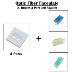 Fiber optik ekipman 10 adet 2 bağlantı noktası LC Yüz Plakası Dubleks FTTH FTTD Ağ UPC/APC Adaptörü Ethernet SM Tek Mod Çok Modu