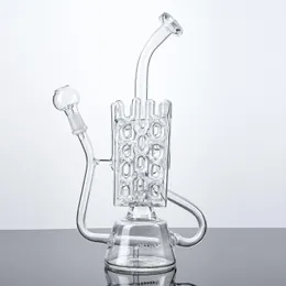 Inline Swiss Perc Recycler Rig Dab Hookahs Oil Rig Straight Glass Bong Tall Glass Nail Dome wp142 14 Male Joint