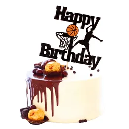 Andra festliga festförsörjningar l basket Happy Birthday Cake Topper scen tema fruktplockar för man pojkar far evenemang supp mxhome amaip