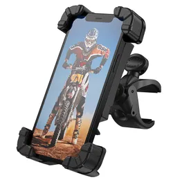 2022 Premium Bike Motorcycle Phone Mount Holder Universal 4.7-6.9inch Cell Phones Mount Quick Install Handlebar Clip 360 Degree Rotaing Stand