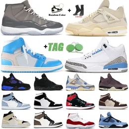 1S 4S Jumpman Basketball Shoes Jorda 1 4 homens Cherry 11 1s panda jeans 4s iv