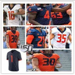 American College Football Wear Customized Illinois IL Fighting College Football Isaiah Williams Reggie Corbin Bobby Roundtree Ncaa 150TH Ora