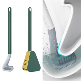 Escovas de vaso sanitário suportes pincéis de silicone de golfe com suporte de suporte de limpeza de banheiros longos de manuseio limpa de banheiros pretos higiênicos de banheiro 220902