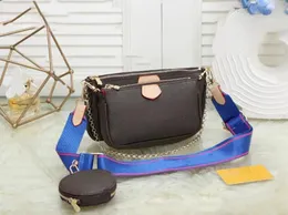 Nowe torebki damskie ulubione torebki z prawdziwej skóry modne torebki kwiat Mini Pochette 3 szt. torby na ramię Crossbody