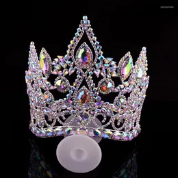 Huvudstycken Lyxtävling Tiaras And Crowns Countoured Band Beauty Queen Head Crown