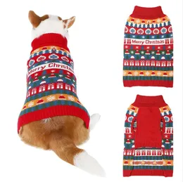 Vestu￡rio para c￣es pet vintage feia natal snowflake holida holida pullover c￣o su￩ter de cachorro natal malha macia mant￩m roupas quentes