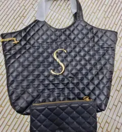 Borse per la spesa in composito di lusso da donna designer a sette griglie in pelle smerigliata Ling plaid in pelle di mucca con patta borsa a tracolla lunga borsa a tracolla