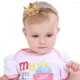 Accessori per capelli yundfly 1pcs perla cristallo corona nata a fascia neonato principessa principessa tiara party po -oggetti di scena