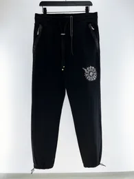 남성 바지 디자이너 남성 캐주얼 pantsl 인공 다이아몬드 오각형 고품질 남성 여성 Tracksuits 패션 바지 힙합 남성 의류