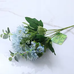 가짜 꽃 녹지 1 Gerbera 고품질 실크 동백 인공 꽃 홈 웨딩 정원 파티 장식 DIY 저렴한 J220906
