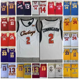 Bias LBJ Curry genähtes Basketballtrikot Rose Melo Lonzi Bolton Garnett Thomas Maravich Bo Bias Harden James Cade Cunningham