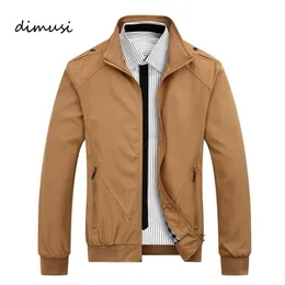 Jackets masculinos Dimusi Mens bombardeiro Primavera Autumn Sportswear Stand Stand Collar Casacos masculino Fino Windbreaker Streetwear 5xl 220905