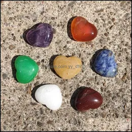 Pedra 18mm 7 Chakra Stone Irregar Reiki cura cristal sete chakras energia Ncing pedras naturais j￳ias de decora￧￣o 2 yydhhome dh7mx