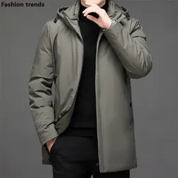 Jaqueta de inverno de parkas masculina espessa de algodão quente Slim Fit Fitless Casat and Coat for M4XL 220905