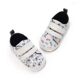 Scarpe da ginnastica Born Baby Boys Girls Print Car Sneakers sportive classiche First Walkers Infant Toddler Anti-slip Dog