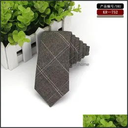 Nackband ianthe 6cm mens kostym slips klassiska m￤n rutig slips formell aff￤r bowknops bindningar male bomull smal cravat1 8 yydhome dhpl1