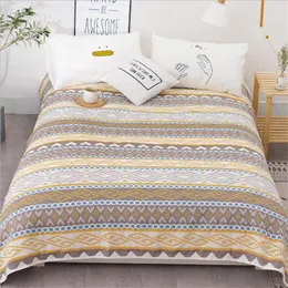 Coperte 6 strati di garza di cotone mussola coperta per divano letto estate aria condizionata copriletto bambini adulti biancheria da letto coperta morbida