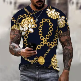 Camisetas de lujo para hombre, camisa con estampado 3D de patrón alto para hombre, estilo callejero, camisetas de tendencia de manga corta, moda de verano para mujer, camisetas geniales de Hip Hop