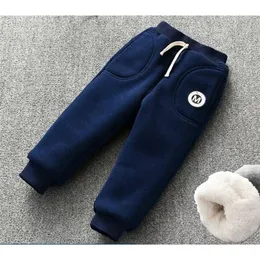 Trousers Children Thick Lamb Cashmere Warm Fleece Pants Kids Leggings Autumn Winter Clothes Trousers Baby Pants for 17 Years 220905