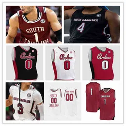 Bär anpassade NCAA South Carolina Gamecocks basket Jersey College Jermaine Couisnard Erik Stevenson James Reese mot Devin Carter Keyshawn W