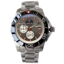 Men Quartz obserwuje Racer Chronograph VK Ruch WristWatches Orologio di Lusso Dwucie tarcze MM Sports Uhren