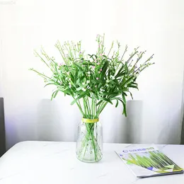 가짜 꽃 녹지 6 PCS 시뮬레이션 gypsophila 가짜 꽃 웨딩 사진 스튜디오 장식 플라스틱 꽃 조각 액세서리 J220906