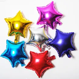 Faux Floral Greenery 5pcs10 cal Five Point Star Balloony Five Point Star Trumpet Aluminium Foil Party Balloons Dekoracja balony J220906