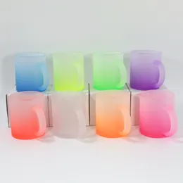 Magazyn 11 uncji 16 uncji Nowy sublimacja gradient szklanek kolorowe butelki z wodą DIY Cietme Ciets wina Z1 Z1