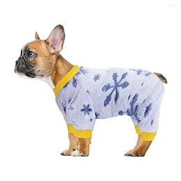 Hundebekleidung Pyjamas Weihnachten Mädchen 1 Packung weiche Flanell-Pyjamas für Kleidung Winter Medium 4-Bein-Kleidung Small Med