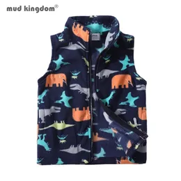 Waistcoat Mudkingdom Kids Vest Jackor Autumn Winter Fleece Children Ytterkläder Rockar Lätt avslappnad söt polka prickar mönster pojkar flickor 220905