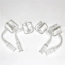 Smoking Sugar Cube Quartz Banger Nail Square Pocket Domeless Quartz Nails 14mm 10mm 18mm Female Male for Water bong Dab Rig