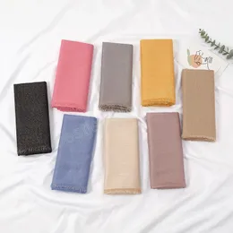 Shimmer Plain Dancf Shawls النساء المسلمات الحجاب