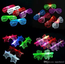 LED Rave Toy Flash Shutter Glasses Party Decorate Glass de pl￡stico Pentagram