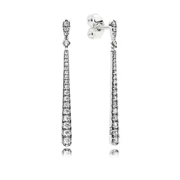 CZ Diamond Meteor Dangle Earring Sterling Silver Womens Party Jewelry Pandora Long Drop Stud Earrings를위한 오리지널 박스 세트