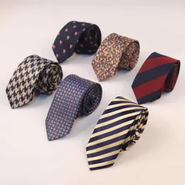 Bow Ties Linbaiway 6cm 줄무늬 넥타이 Mens를위한 넥타이 여성 스키니 웨딩 신사 폴리 에스테르 Cravat Corbatas Custom Logo