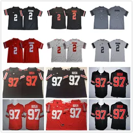 Maglie da calcio NCAA College Ohio State Buckeyes 2 J.K. Maglia Dobbins 97 Joey Bosa